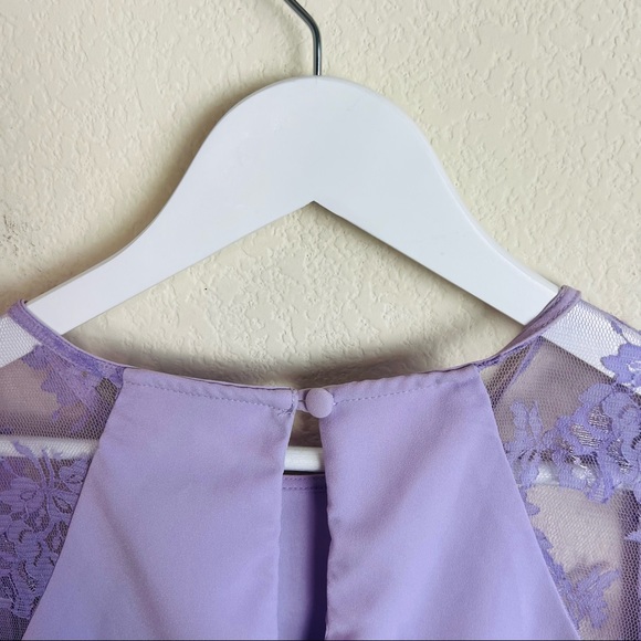 NWT ASOS Lavender Purple Lace Cut Out Panel Swing Dress - Picture 5 of 12